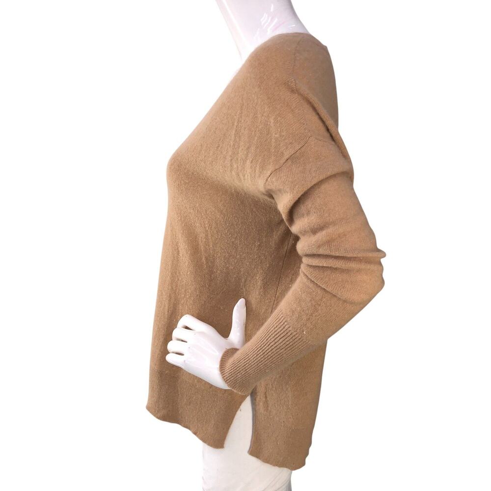 Halogen Sweater Womens S 100% Cashmere Camel V-Neck Long Sleeve - Picture 5 of 14
